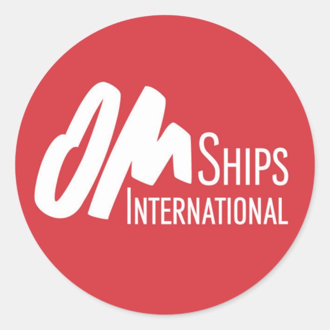 OM Ships Logo Classic Round Sticker (Front)