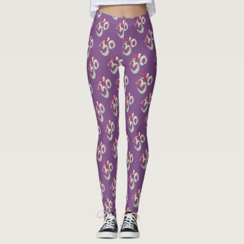 Om Sign Meditation Custom  Leggings