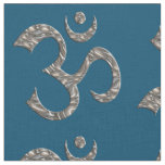 Om Sign silver + your background Fabric