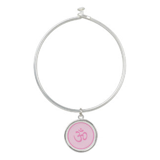 OM SILVER PLATED NECKLACE BANGLE BRACELET