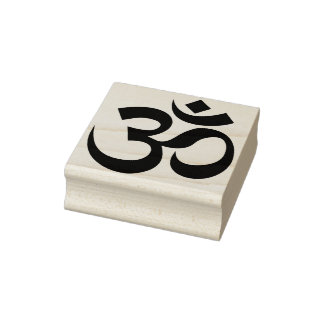 Om Spiritual Symbol Rubber Stamp