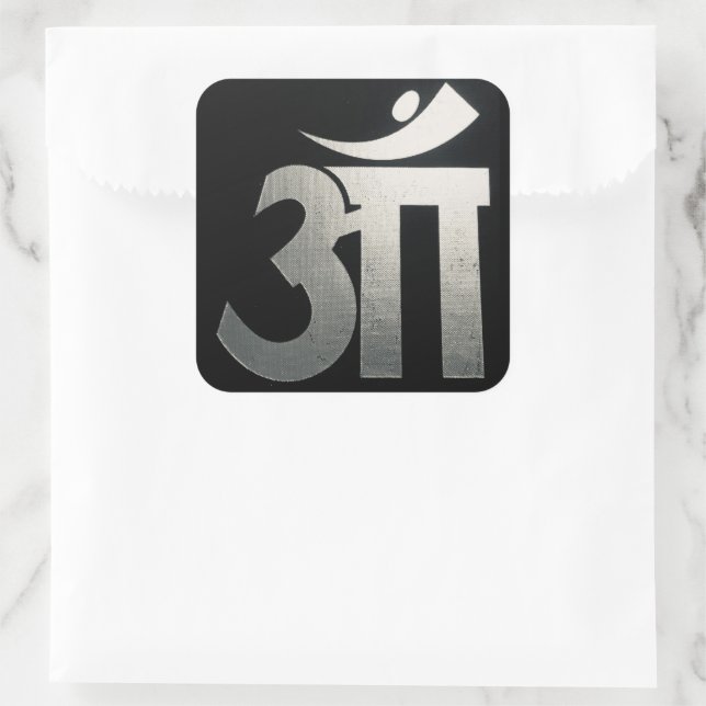 OM SQUARE STICKER (Bag)