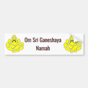 Om Sri Ganeshaya Namah prayer good-luck charm Bumper Sticker