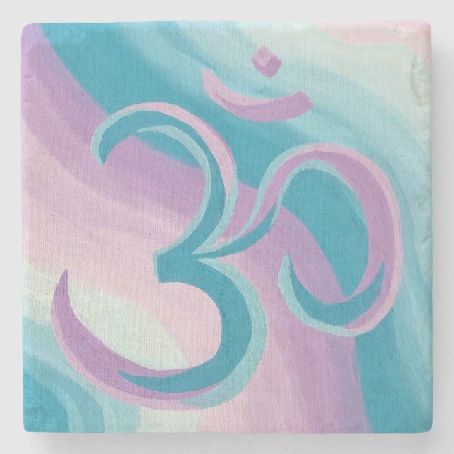 Om Stone Coaster (Front)