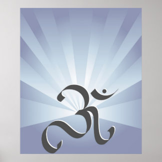 OM symbol and rays - Poster