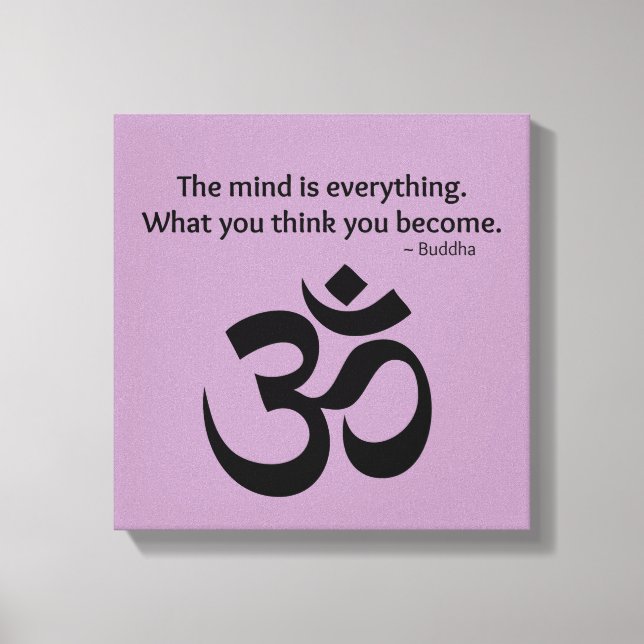 Om Symbol - Buddha Quote Canvas Print (Front)