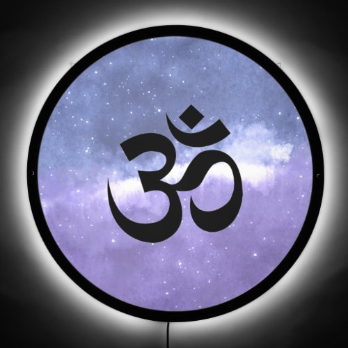 Om Symbol Buddhist Design Stars Galactic Vibe LED Sign