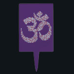 Om Symbol Cake Pick<br><div class="desc">This is a virtual stitch image of my original Om Symbol cross stitch pattern. If you would like to stitch it yourself, there is info in my profile on where to find the pattern.</div>