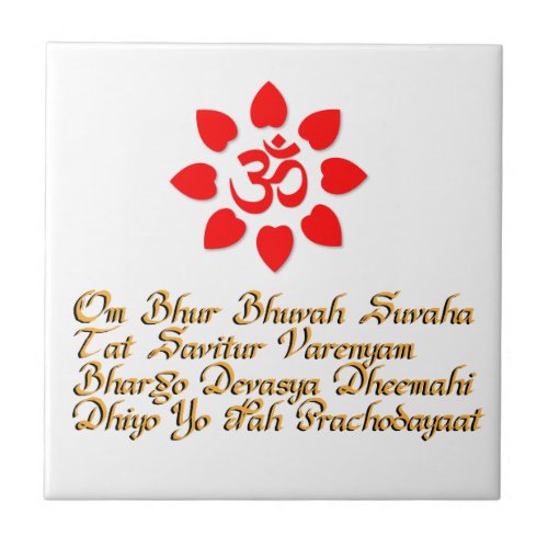 Om symbol ceramic tile