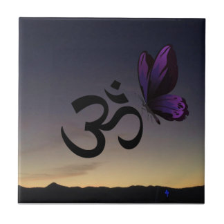 Om symbol ceramic tile