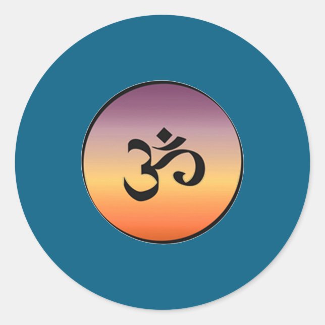 Om Symbol  Classic Round Sticker (Front)