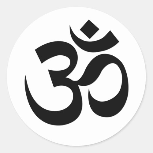 Om Symbol Classic Round Sticker