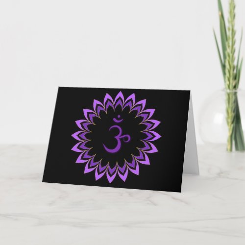 Om Symbol  Crown Chakra Card