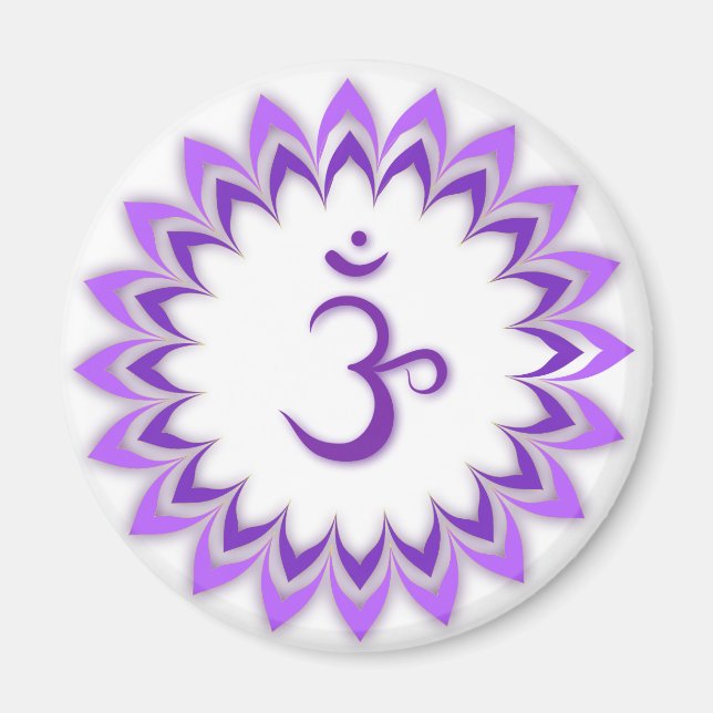 Om Symbol / Crown Chakra Magnet (Front)