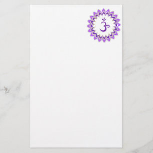 Om Symbol / Crown Chakra Stationery