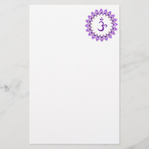 Om Symbol  Crown Chakra Stationery