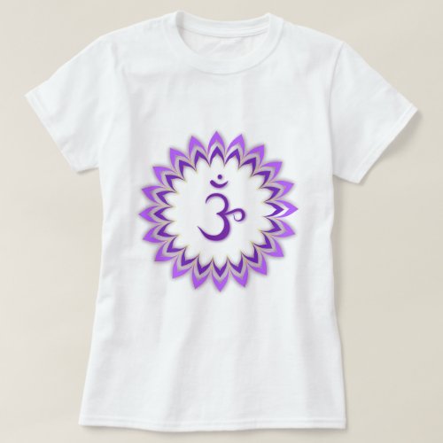 Om Symbol  Crown Chakra T_Shirt