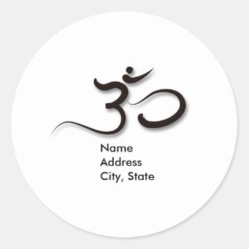 Om Symbol Envelope Stickers by Zen_Shop at Zazzle