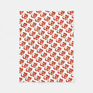Om symbol fleece blanket