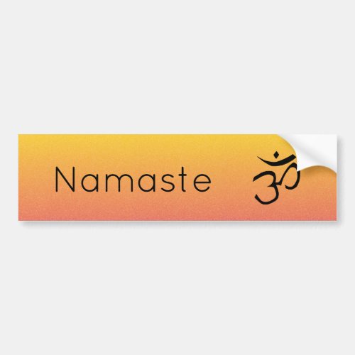 Om Symbol Gold Namaste Bumper Sticker