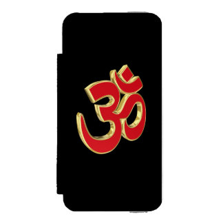 Om symbol wallet case for iPhone SE/5/5s