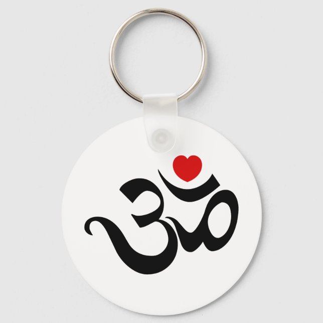 Om Symbol Keychain (Front)