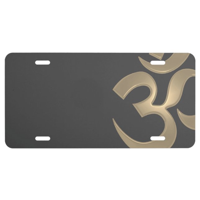 Om Symbol License Plate (Front)