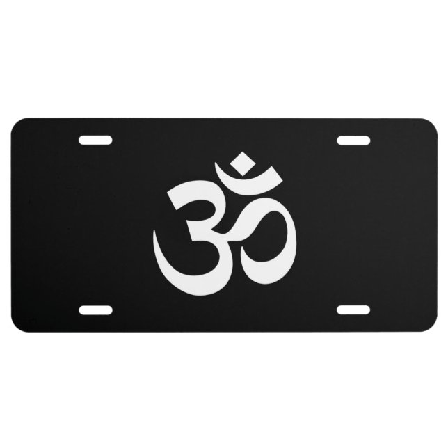 Om Symbol License Plate (Front)