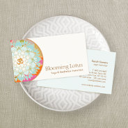 Om Symbol Lotus Mandala Yoga & Meditation Business Card at Zazzle