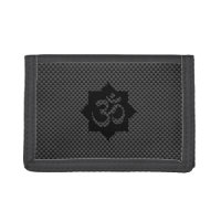 OM Symbol Lotus Spirituality Carbon Fiber Decor