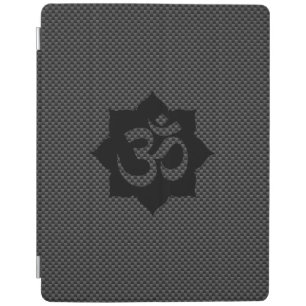 OM Symbol Lotus Spirituality Yoga Carbon Style iPad Smart Cover