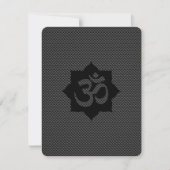 OM Symbol Lotus Spirituality Yoga in Carbon Fiber (Front)