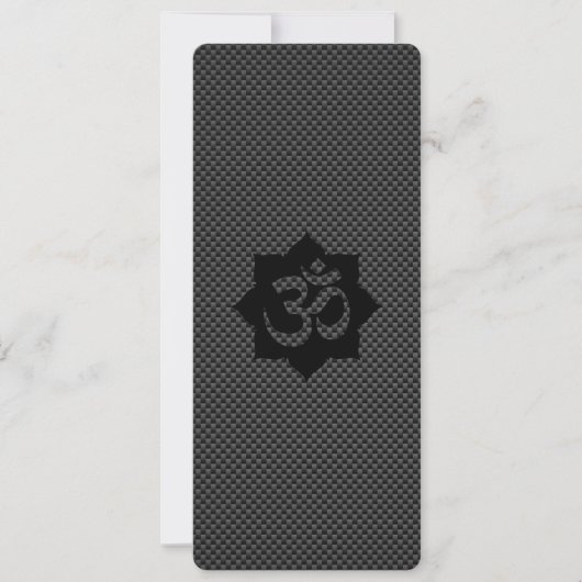 OM Symbol Lotus Spirituality Yoga in Carbon Fiber (Front)