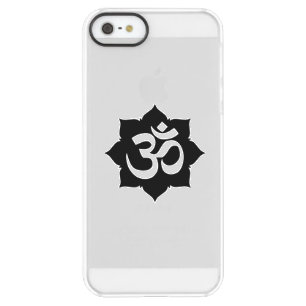 OM Symbol Lotus Spirituality Yoga in Carbon Fiber Permafrost iPhone SE/5/5s Case