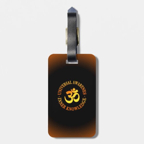 Om symbol luggage tag