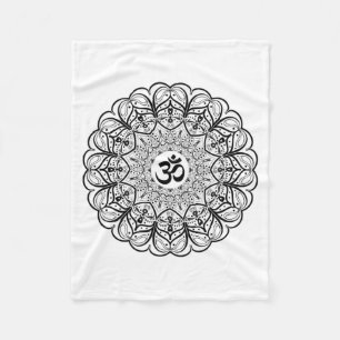 Om Symbol Mandala Blanket