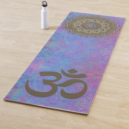 om symbol mandala yoga mat