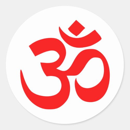 Om Symbol Mystical Sound in Hindu and Buddhism Classic Round Sticker