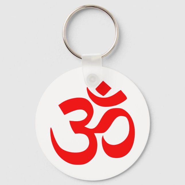 Om Symbol Mystical Sound in Hindu and Buddhism Keychain (Front)