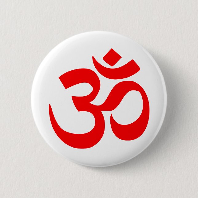 Om Symbol Mystical Sound in Hindu and Buddhism Pinback Button (Front)