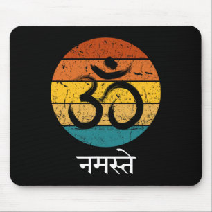 Om Symbol Namaste Ohm Hindu Zen Tantra Yoga Spirit Mouse Pad