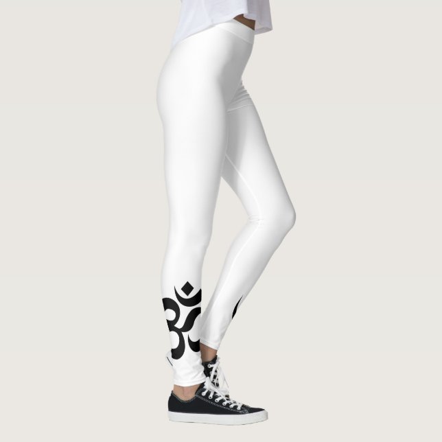 Om Symbol Ohm Yoga Spiritual Buddhism Leggings (Right)