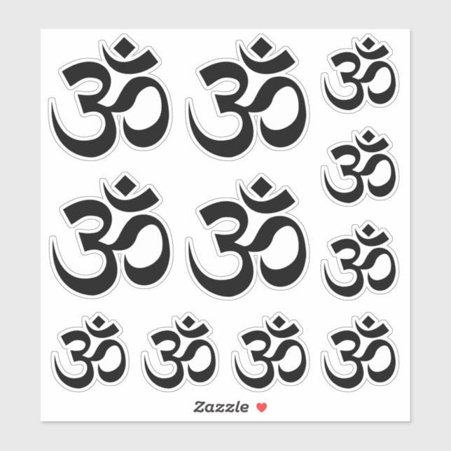 Om Symbol Ohm Yoga Spiritual Buddhism Sticker (Sheet)