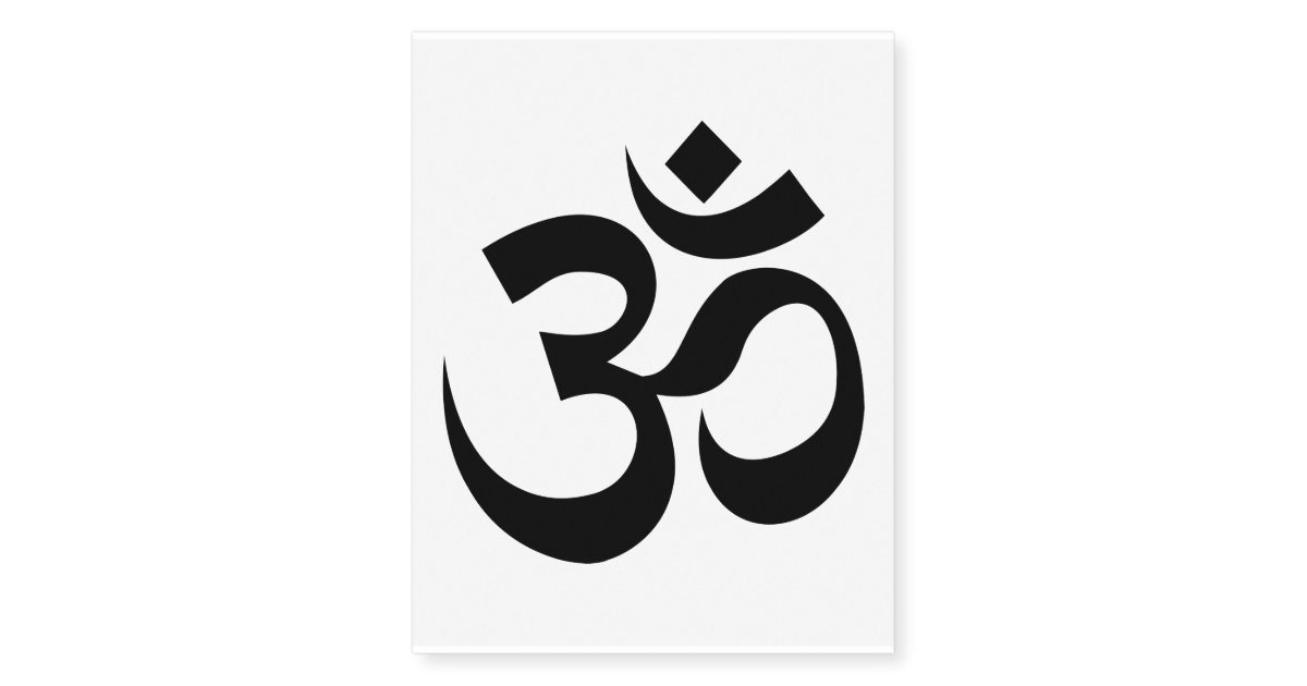 Om Symbol Ohm Yoga Spiritual Buddhism Temporary Tattoos | Zazzle