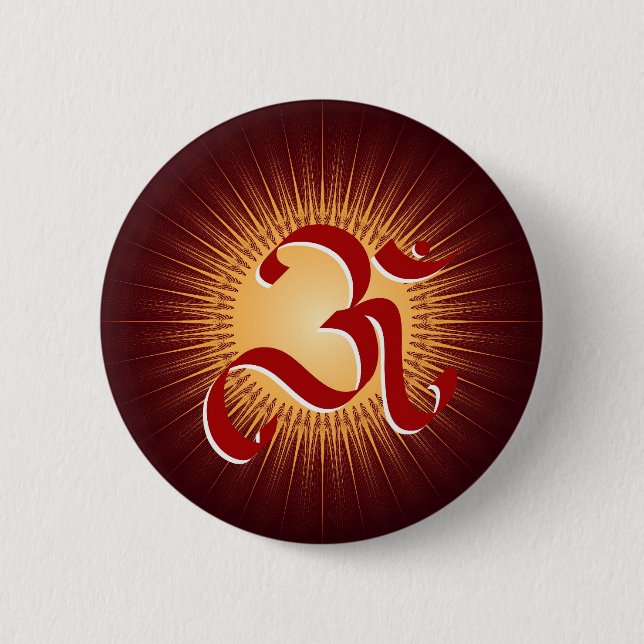 OM symbol Pinback Button (Front)