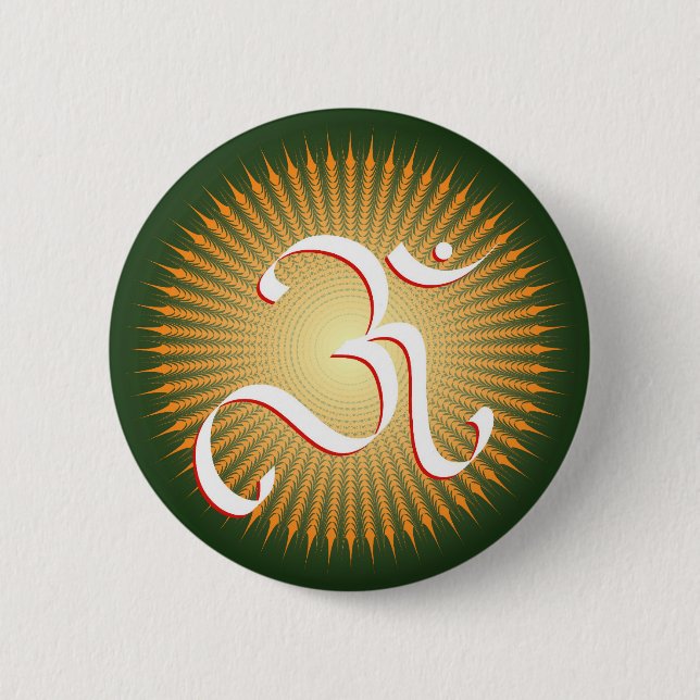 OM symbol Pinback Button (Front)