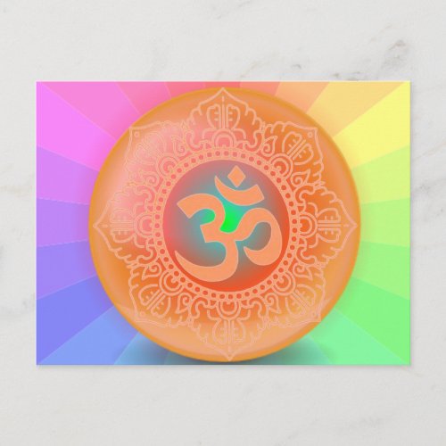 OM symbol postcard