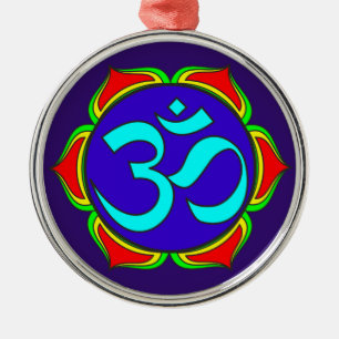 om symbol sacred Buddhism religion zen yoga flower Metal Ornament