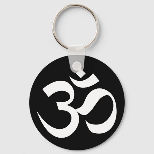 om symbol sacred Buddhism religion zen yoga Keychain