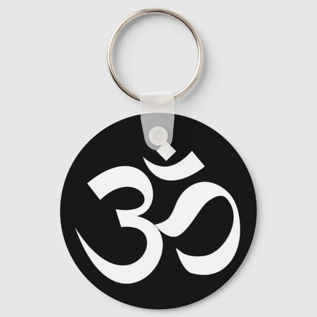 om symbol sacred Buddhism religion zen yoga Keychain (Front)